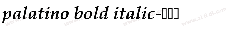 palatino bold italic字体转换